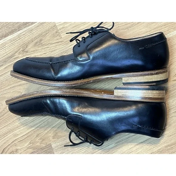 Magnanni Men's Shoes Size 9.5 Split Toe Black Leather Dress Shoes 14809 - Picture 7 of 9